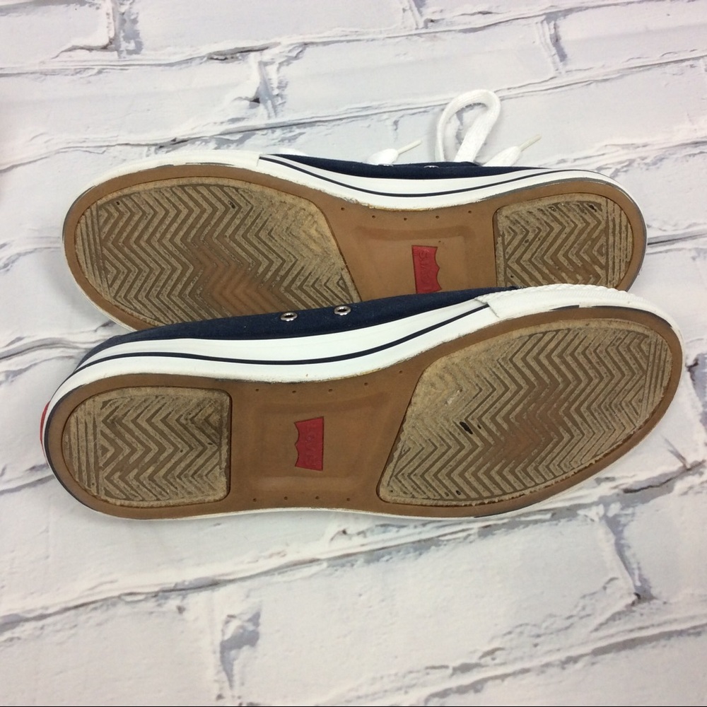 Levi’s Navy Blue Canvas Sneakers, Size 10 - Picture 10 of 10